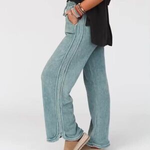 Three Bird Nest Wide Leg Pants in Teal